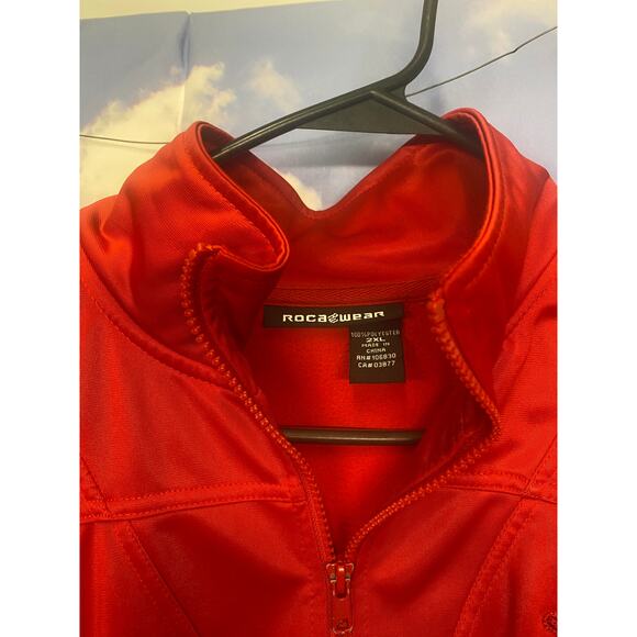 Men's Full Zip Red Rocawear jacket size 2XL with pockets - Picture 2 of 8